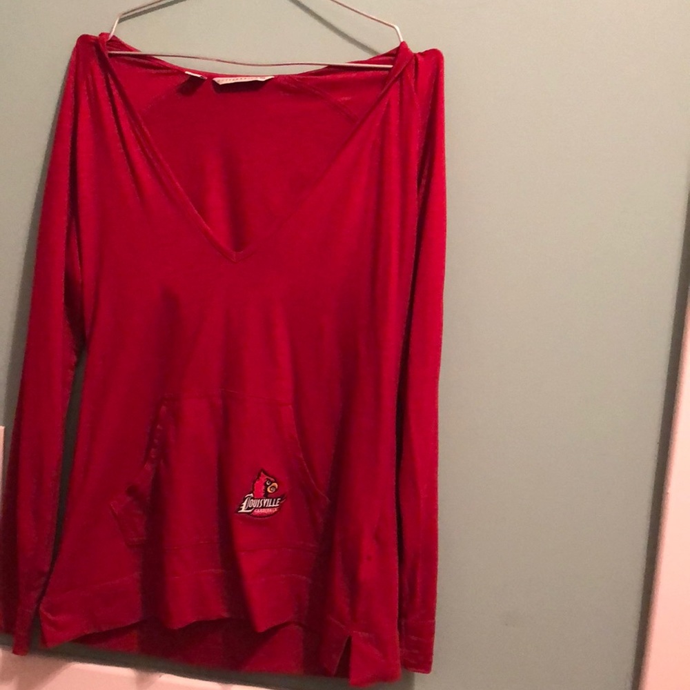 University of Louisville long sleeve hooded shirt